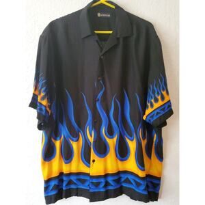 Wingo Shirt Mens XXLarge XXL Short Sleeve FLAMES